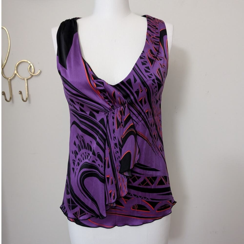 trina turk y2k stretch silk top